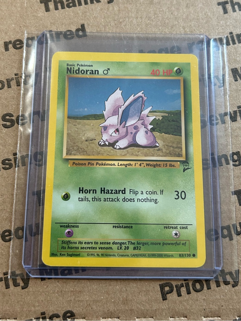 Nidoran (Male) 🐰 ‘00 Base Set Series 2 Card 083/130